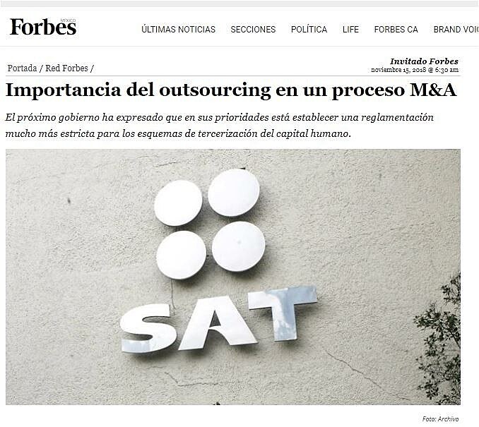 Importancia del outsourcing en un proceso M&A